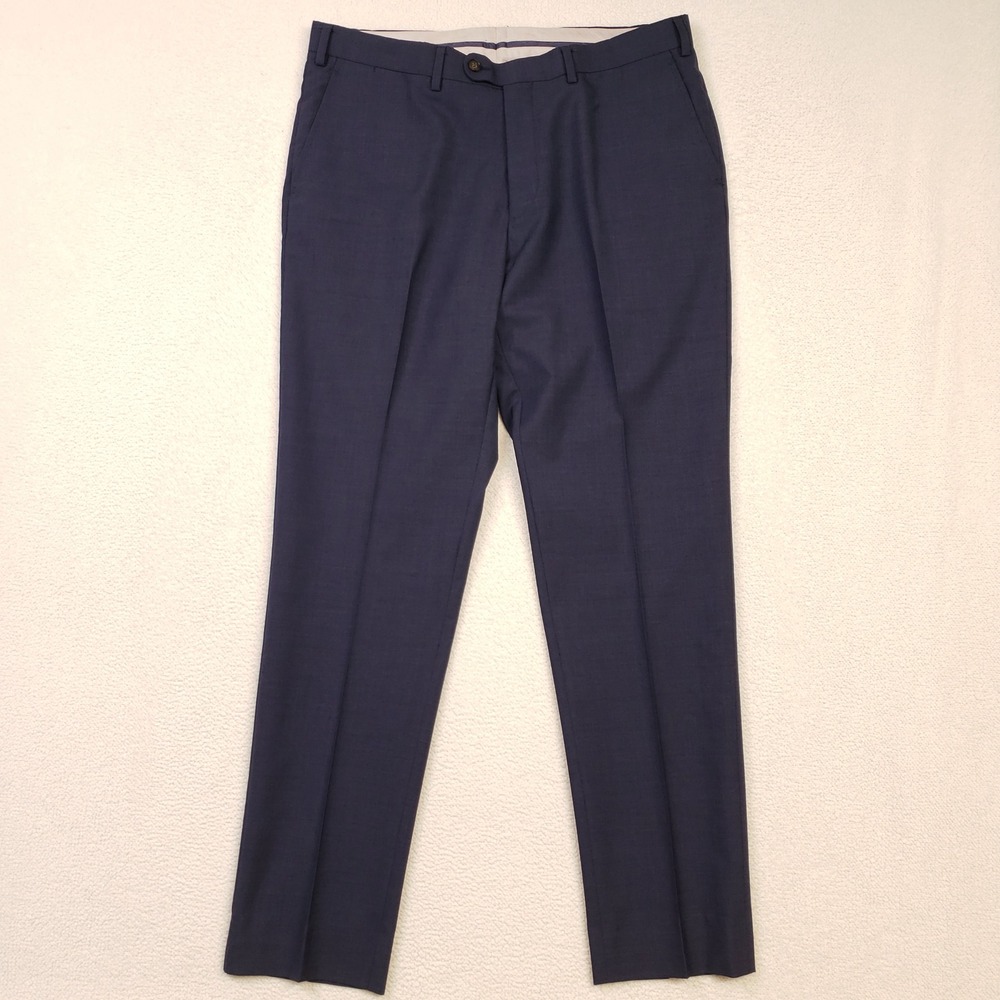 Suitsupply Dress Pants Mens 34 Navy Blue Vitale Barberis Wool Super 120s Italian